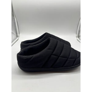 MSUNION Quilted Slippers Black Nylon XL 13-14 Mens Womens House Shoes New